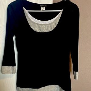 Layered multi-color cotton tee by Venus.